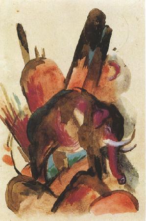 Franz Marc Elephant (mk34) oil painting picture